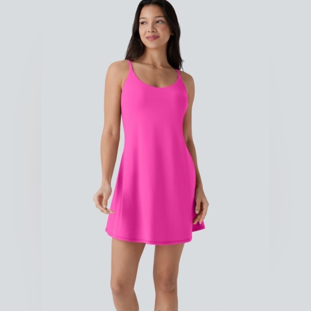 Vibrant Pink Sleeveless Dress - Picture 5 of 10